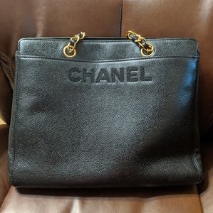 Authentic Chanel Vintage Caviar Tote